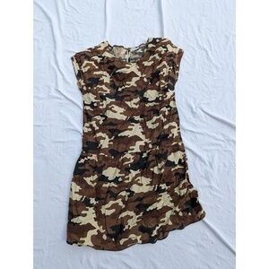 Noisy May Camo Print Shift Dress